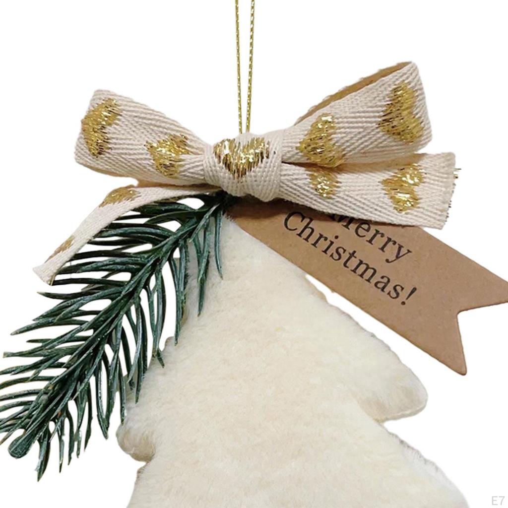 Christmas Tree Pendant Ornament Wall Hanging Cute Versatile with Bowknot And Bell Xmas Decor