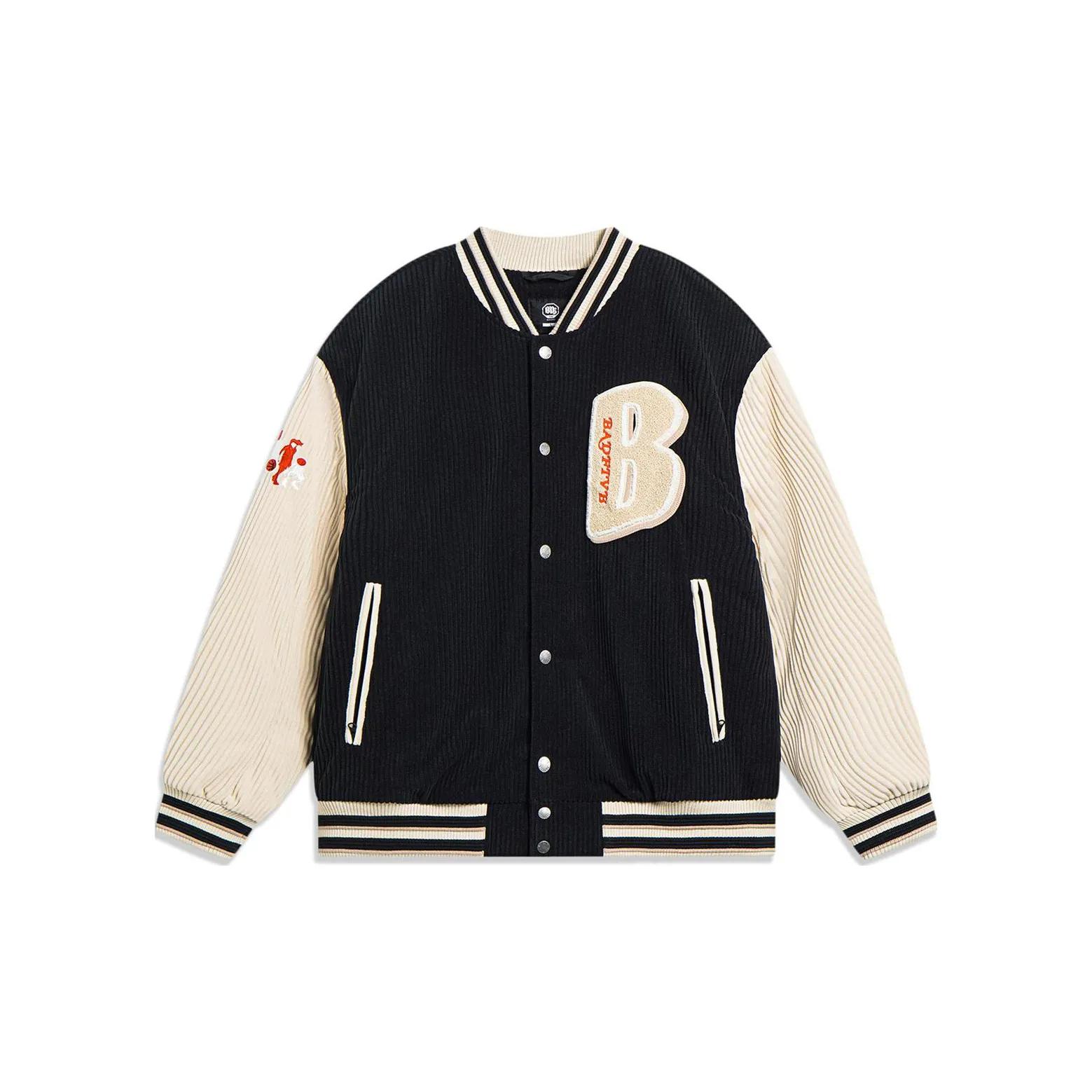Li Ning Sports Life Collection Baseball Jacket Unisex Black AFMT015-2 M