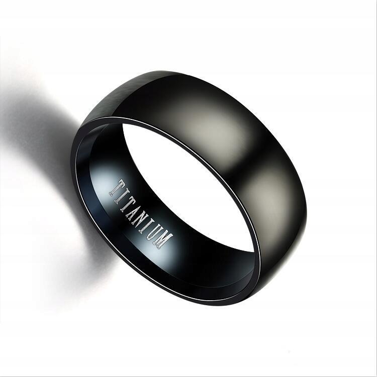 Wedding Ring Ring Black Titanium Steel Matt 161