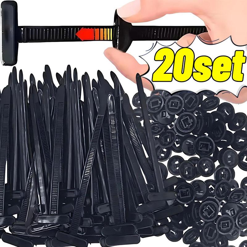 Car Fender Trunk Engine Guard Panel Wire Clips 500/10set Universal Nylon Cable Tie Buckle Auto Fastener Screw Replacement Clip