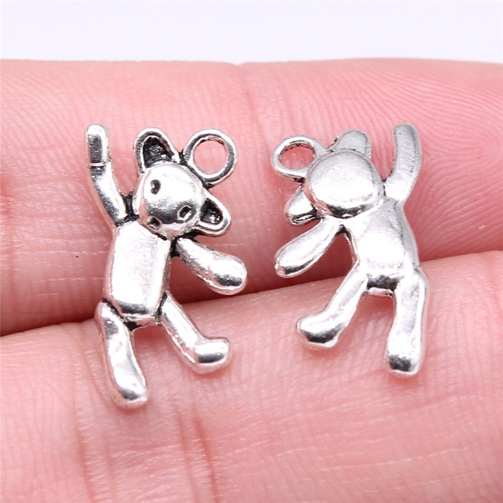 

10cs Cute Animal Panda Bear Charms Pendants Antique Jewelry Making DIY Handmade Craft Pendant