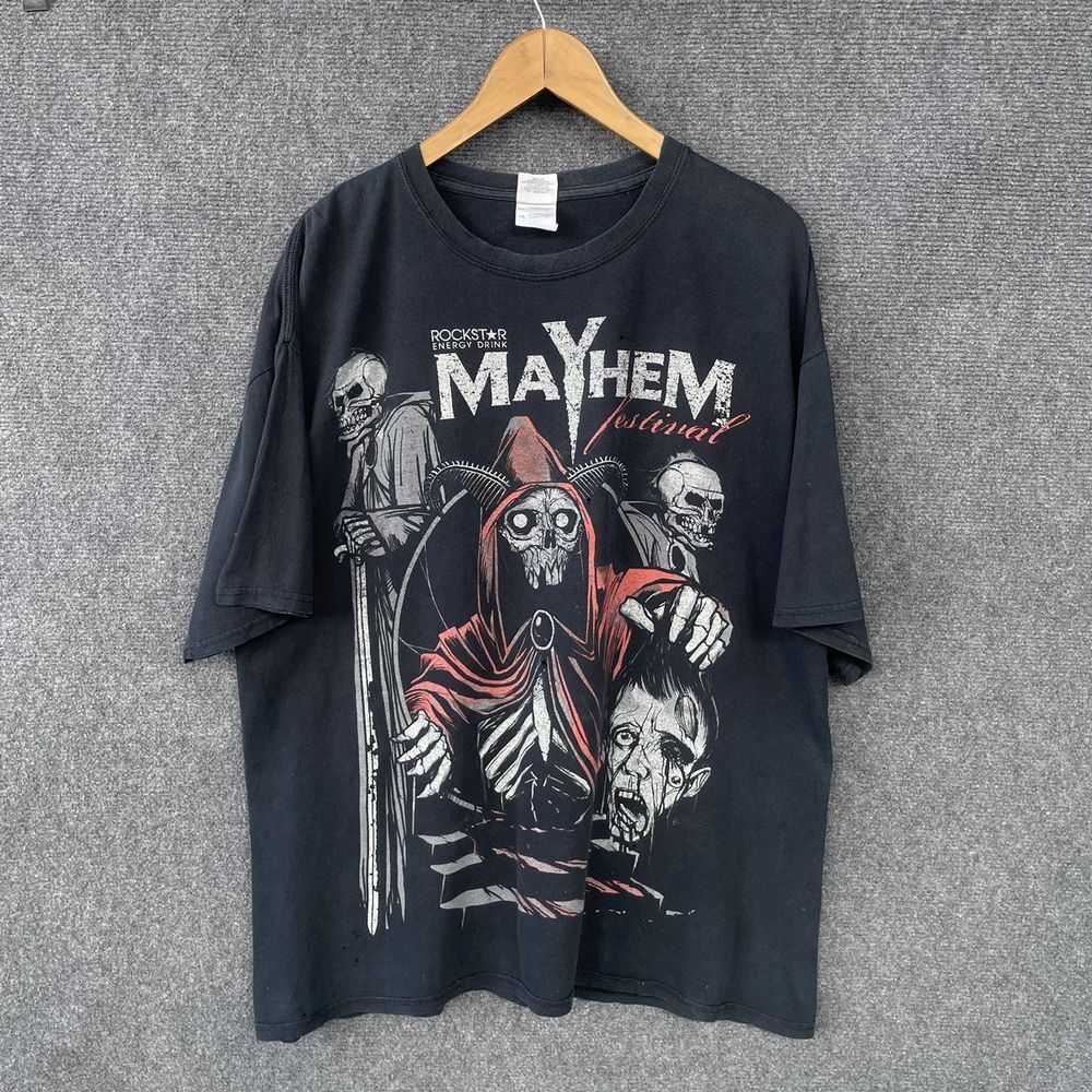 

Mayhem Festival Concert Tshirt Rare Design Black Classic Style S5XL KH13955 Unisex T-Shirt S