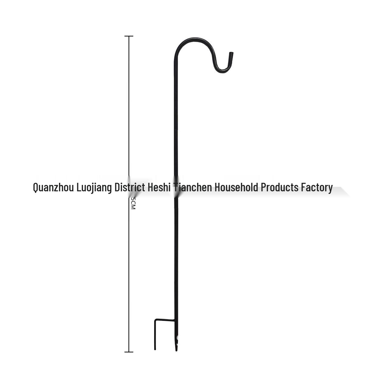 3-Section Detachable Iron Garden Shepherd s Hook and Flagpole Holder Detachable