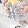 Convenient Clear Acrylic Bookends With Handle Desk Organizer Divided Book Stand Desktop Sorting Rack Study Supplies