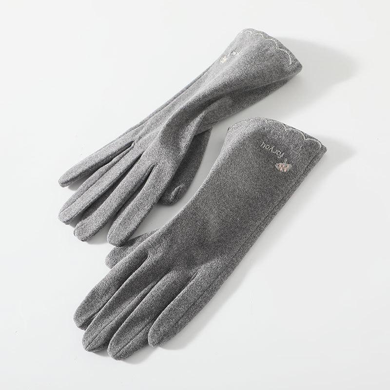 Warm gloves women winter winter outdoor sports cycling thickened touch screen windproof and cold proof