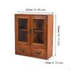 Wooden Storage Cabinet Cosmetic Box Multifunction Makeup Shelf Rack with Compartments Desk Organizer