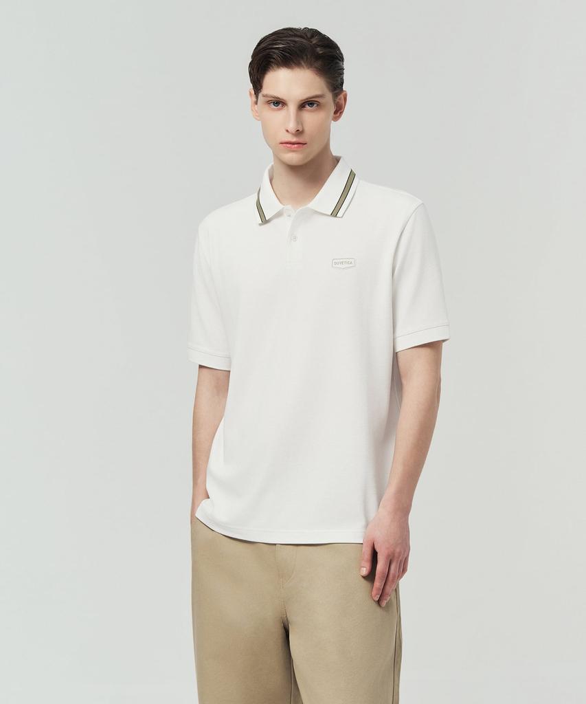 DUVETICA Norcia (Light Ivory) (Men'S Short-Sleeve Polo Shirt)