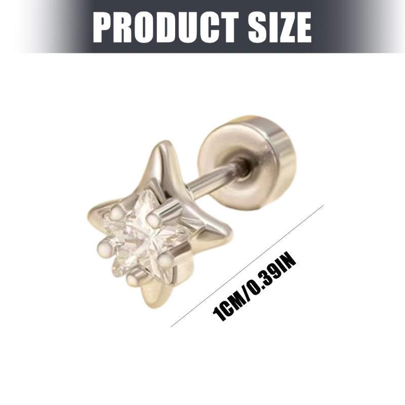 Edgy Yet Sweet Star Studs For Ear Cartilage Allergy Proof Stainless Steel Jewelry Everyday Wear