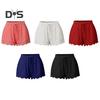 Damen-Shorts, Sommer, elastischer Kordelzug in der Taille, einfarbig, Spitzenbesatz, Shorts, lockere Passform, elastische, enge Yogahose