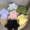 Thick Warm Winter Fleece Mittens Plush Kids Full Finger Gloves Children Gloves  For 3-8Y Kids