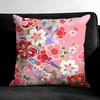 Cherry Blossoms Japanese Style Cushion Cover Pillowcase Ultra Soft Skin Friendly Fabric Cloud Like Comfort & Concealed Zipper