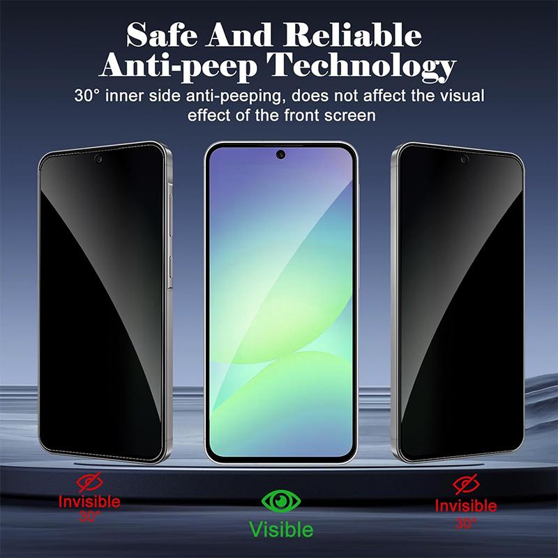 2 Pack Privacy Screen Protector for Samsung Galaxy A57 A37 S26 Plus S25 S24 FE A56 A36 A55 A35 [Anti-Spy Tempered Glass] Anti-Scratch, Bubble-Free