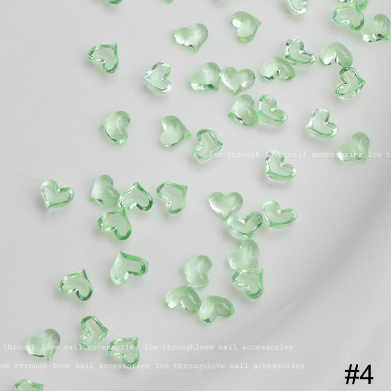 50 Stück Nailart-Dekoration Farbverlauf Liebesherzförmige Nailart-Accessoires