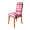 Red Christmas Chair Cover With Reindeer Pattern