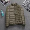 Men's Extra Large Lightweight Feather Jacket - Short Style for Middle-Aged & Elderly
