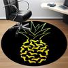 1PC Pineapple Dogs Office Round Area Rug, Indoor Mat Suitable ForOffice, Under Office Chairs Bedroom Living Room Home Decor, Room Deco f158