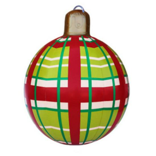 Outdoor Christmas PVC Inflatable Ball & Candy Cane Pendant Decoration