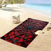 Black Spider Web On Red Background Beach Towel Quick-drying for Travel Outdoor Sports Jogging Beach and Swimming