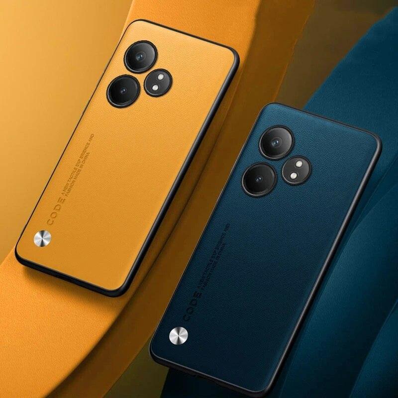 Case For Realme GT Neo 6 SE Case Luxury Silicone Leather Phone Back Cover Camera Protection Shell Fashion Shockproof Bumper
