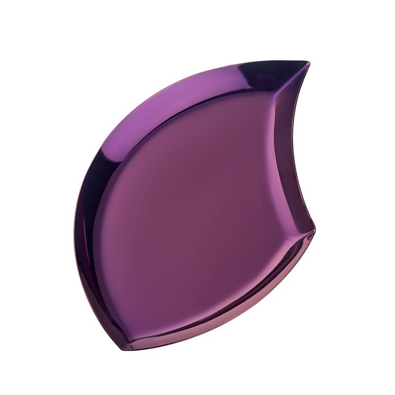 Creative metal jewelry ring plate, stainless steel, leaf shaped, fruit, dried fruit, storage plate, afternoon tea plate