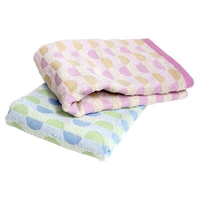 Imabari Certified Bath Hiorie Geometric Jacquard Set of Assorted Made In Imabari Cotton Towels, Caribbean, 2, Colors, 01, Japan, Brand, Quick-Drying,