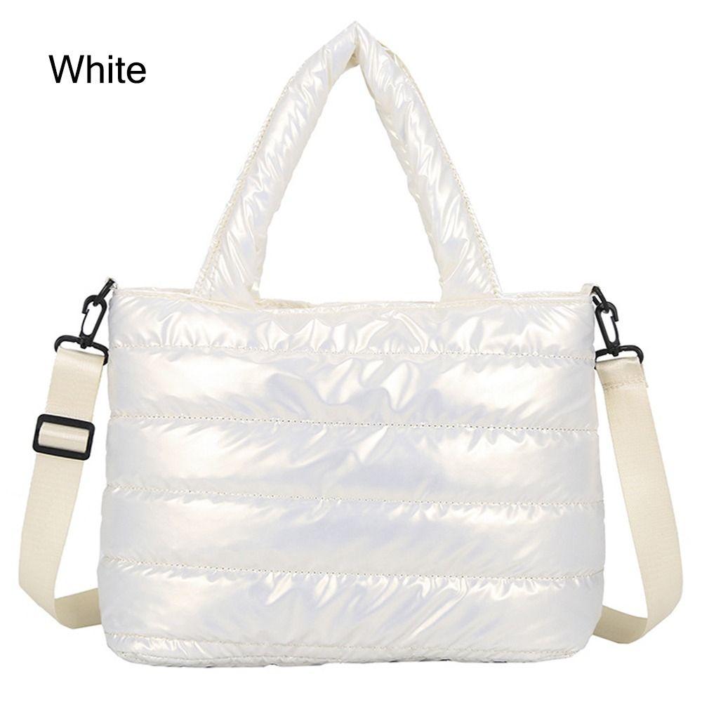 Travel Down Padding for Office Lightweight Puffer Tote Bag Shoulder Bag Quilted Puffy Handbag Down Cotton Padded