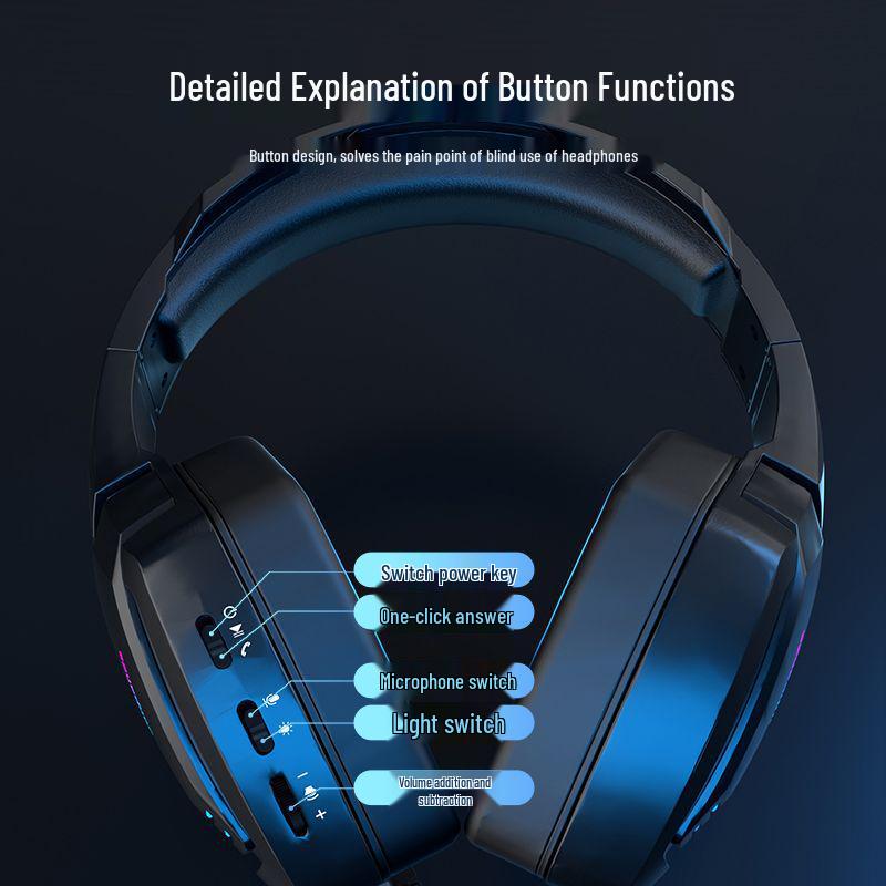 Gaming USB Headphones: Noise-Cancelling with Cool Lighting Effects for PC & Laptop