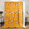 Cartoon Bone Pattern On Orange Background Print Blanket Soft and Cozy Perfect for the Living Room Bed Sofa or a Nap,gift