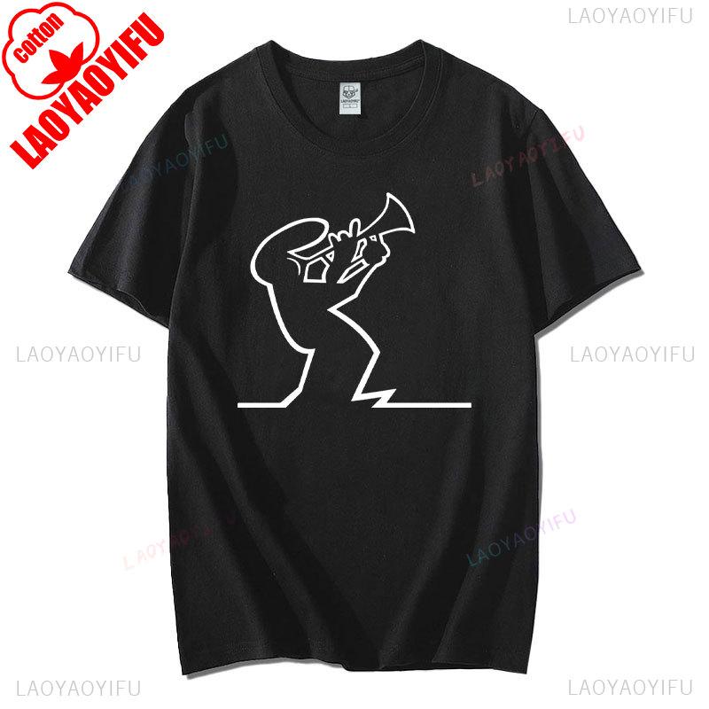 Happy La Linea Summer Casual T-Shirts Men Round Neck Graphic T Shirt Badum Linus Lineman Short Sleeve Tees Fashion Cotton Tops