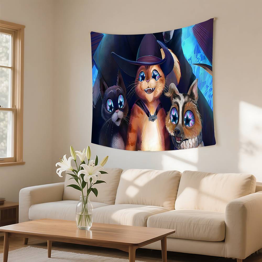 PPuss In BBoots The Last Wish Tapestry Customizable Tapestries Of Various Styleswall Celebrity Photo Printingwall Hangings