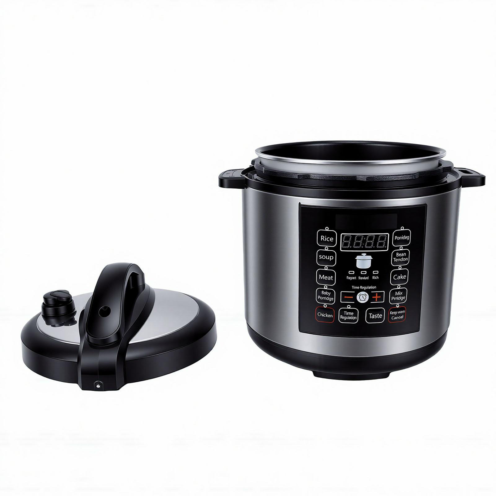 Electric Pressure Cooker 6L Multifunctional Slow Cooker for Pressure Cooking Soup Yogurt Stew Rice EU Plug 220V 1000W L