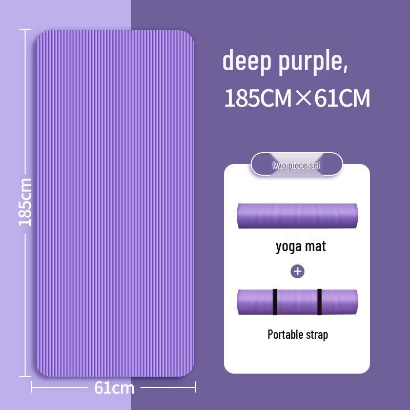 Women's Anti-Slip Shock Absorption Thick Yoga Mat for Home Fitness & Dance