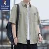 Men's Pure Cotton Short Sleeve Casual Shirt