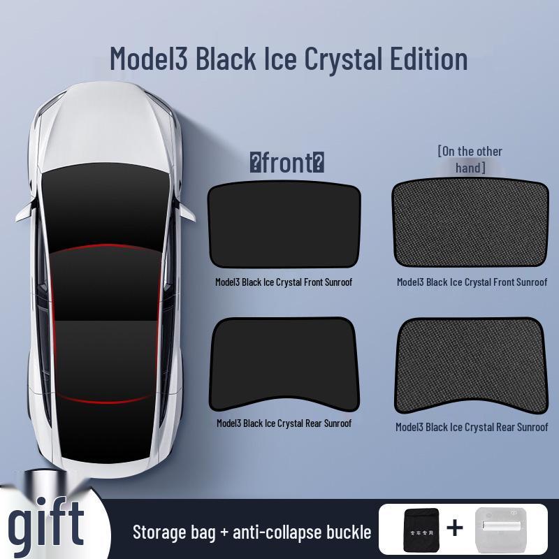 Tesla Model 3/Y Sunroof Sunshade: Heat Insulation & Sun Protection Roof Cover