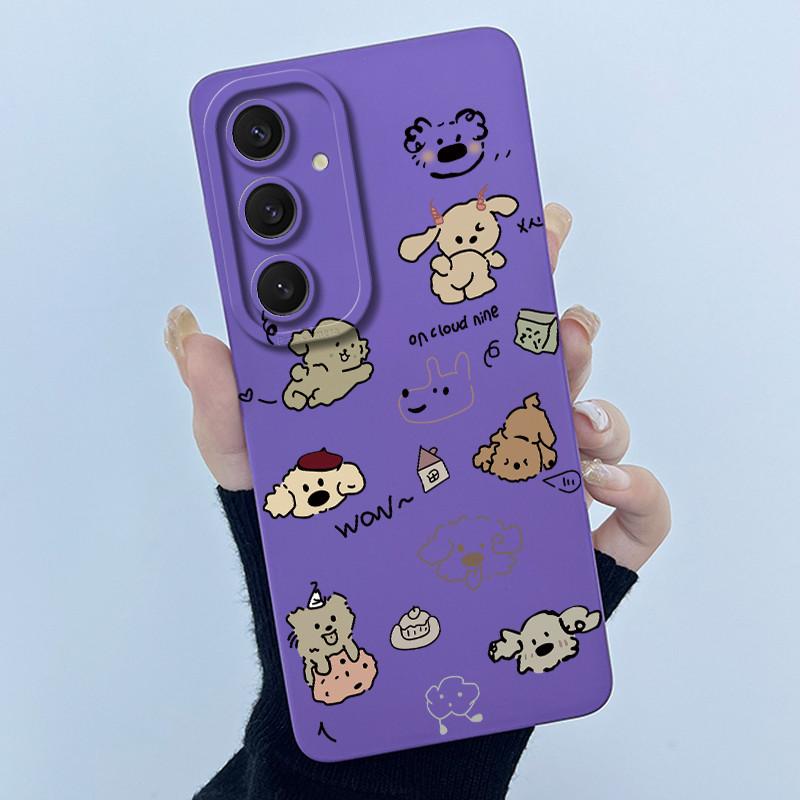 Funny Cool Cat Dog Silicone Phone Case For Samsung Galaxy A16 A26 A36 A56 5G Bumper Matte Protective Soft Back Cover Shell Capas