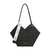 Large Capacity Plaid Bag Women's 2025 New Fashion Retro Shoulder Commuter Bag Women's Texture Versatile Tote Bag Women