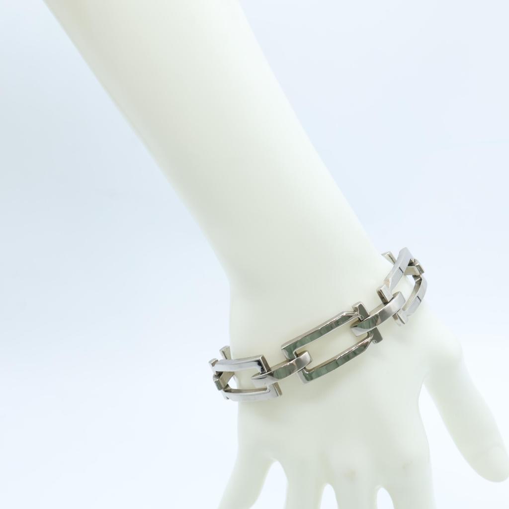 Salvatore Ferragamo Bit motif Chain Bracelet SilverUsed