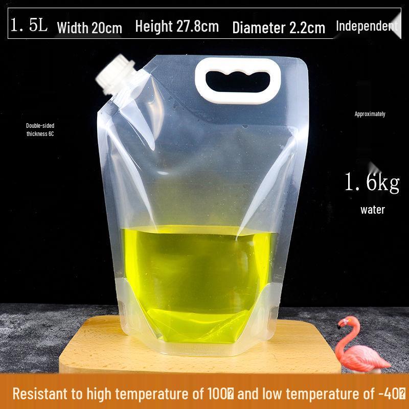 Disposable Transparent Spout Bag for Soy Milk, Chinese Medicine, Soup, or Beverages - Self-Standing and Convenient for Takeaway