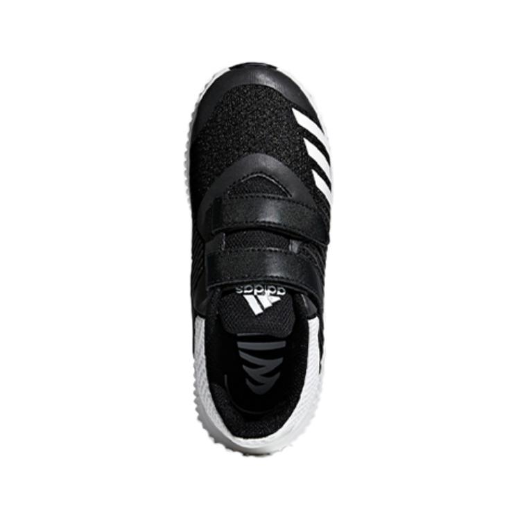 Adidas Fortarun Wide Cf Slip Resistant Low top Kids Lifestyle Shoes Black White Children Aged 3 7 Years Old F34381