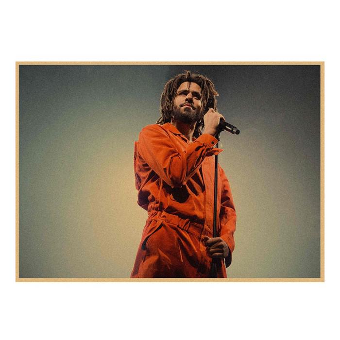 J. Cole & Lamar Rap Hip Hop Kraft Paper Wall Mural 491
