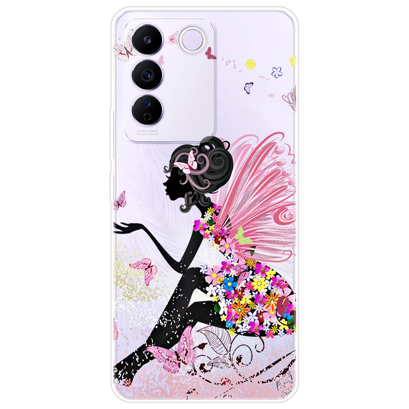 For Vivo V27e V 27e Case Soft Silicone Back Cover Cartoon Phone Case Diversification