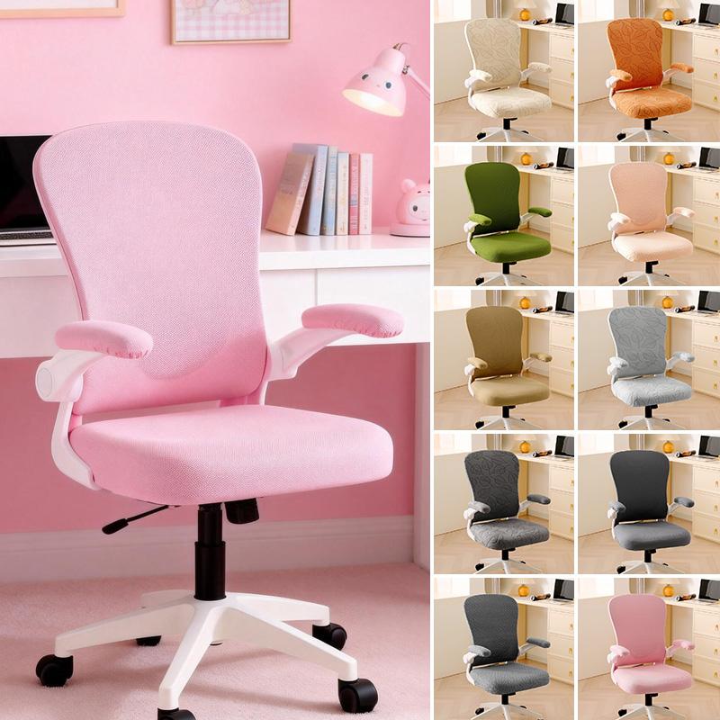 Anti-dirty Office Armchair Covers Jacquard Children Learning Chair Cover Stretch Chair Seat Slipcover Furniture Dust Covers
