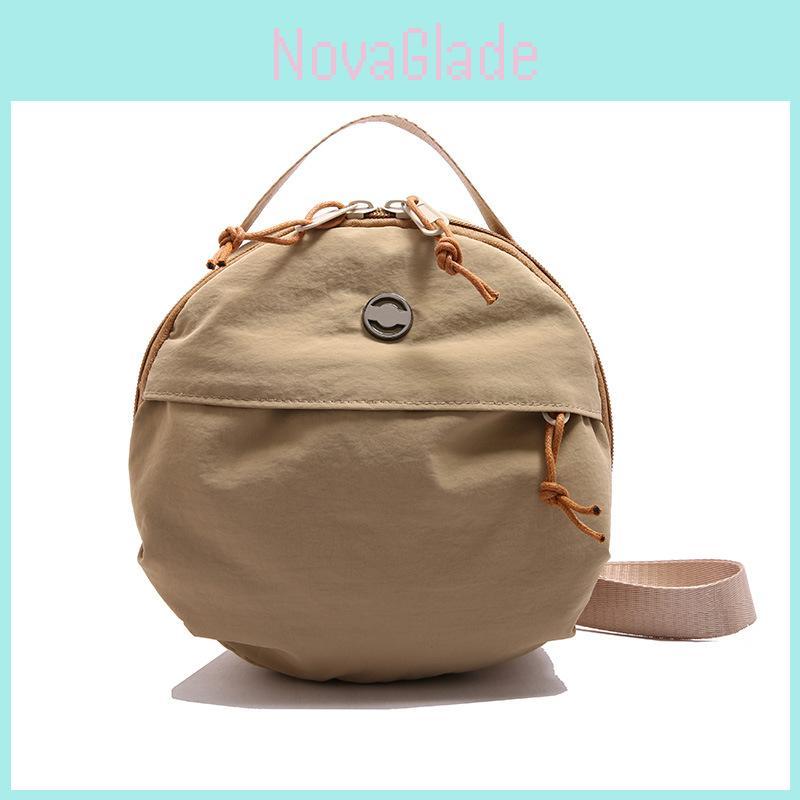 Borsa a tracolla in nylon stile street con tasca interna per telefono e cerniera superiore per donna