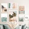 Palm Tree Beach Sea Whale Canvas Painting Islam Wall Art Pictures Nordic Posters Prints Modern Living Room Home Decor