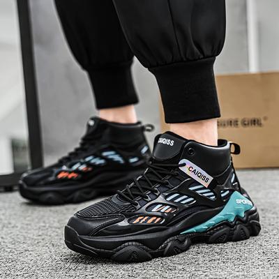 Men’s Sports Shoes Women Running Sneakers Black Shoes Couple High Top Basketball Shoes Plus Size