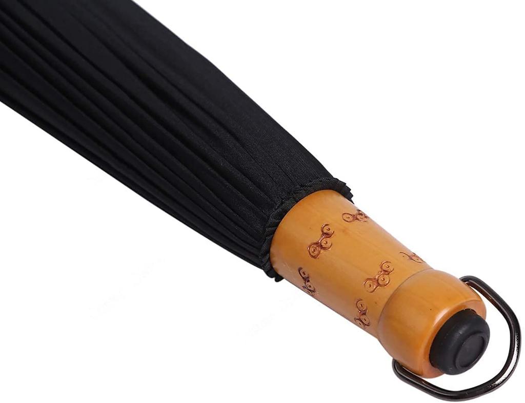 Japanese Style Japanese 24 for Sunny and Rainy Rainy Wooden Long Rain Water Fiberglass Umbrella, Style, Lightweight, Ribs, Days, Season, Handle,