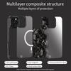 For iPhone 16 Pro Max Magnetic Case Large Texture Aramid Fiber + TPU Phone Cover