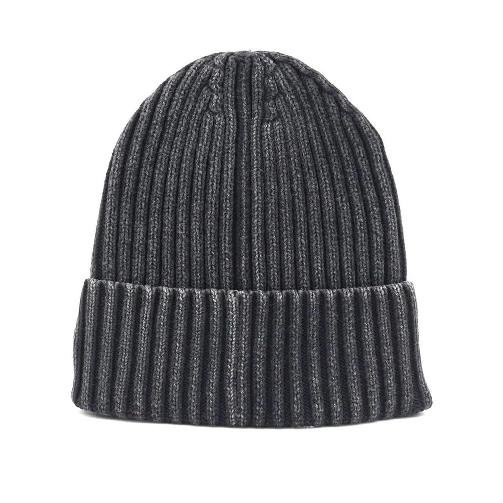 New Era Free Rib Cuff Knit Italian Cap, Wash, Black/Black