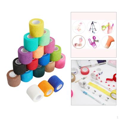18x 1 Inch Self Bandage Vet Tape Cohesive Wrap Stretch Fixation Guard Adherent for Wrist Ankle
