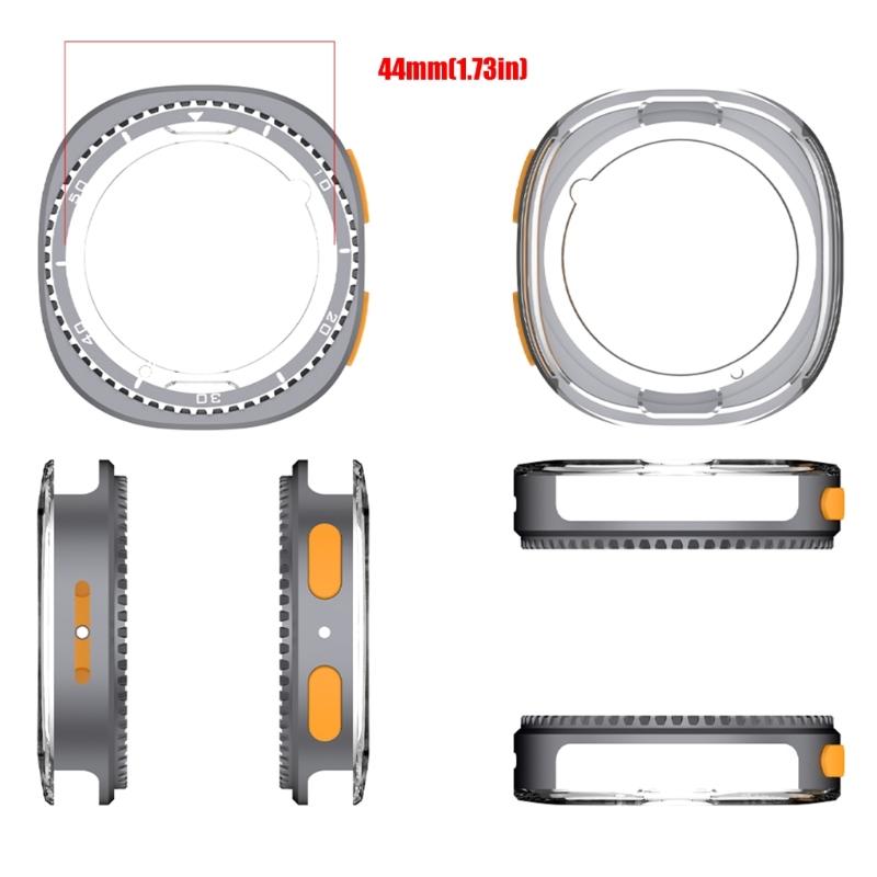 Ergonomic Stylish Metal Frame Cover Scratch Resistant Housing Protective Shell For Watch 8 40mm/44mm Modern Appearance